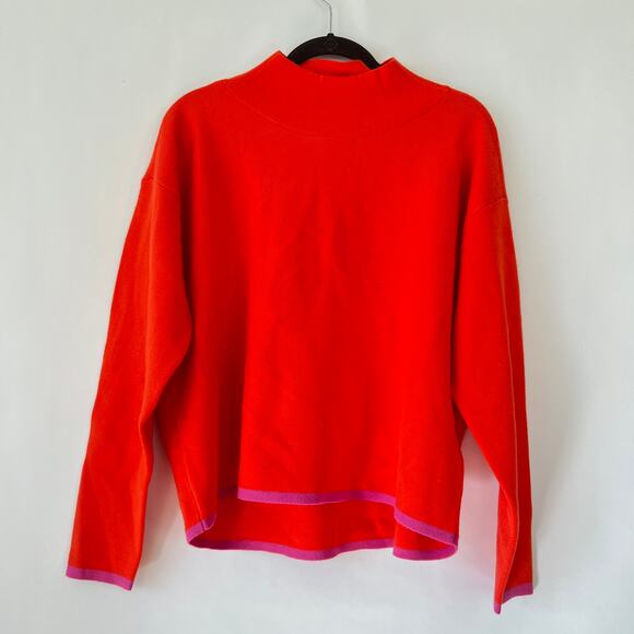 Anthropologie X Maeve Carys Mock Neck Sweater Red Size M - Picture 6 of 8